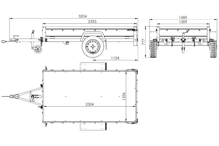 Robuster Kippbarer Gartenanhänger 230: Vielseitiger Transport für Haus, Garten & Bau