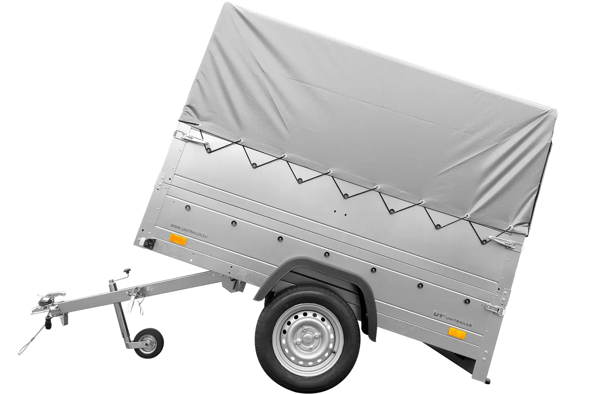 Robuster UNITRAILER Kippanhänger 200 KIPP: Bordwände, Stützrad, Hochplane, Hochspriegel Inklusive