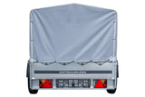Robuster Kippanhänger für PKW, 750 kg, mit Stützrad, Hochplane und Spriegel