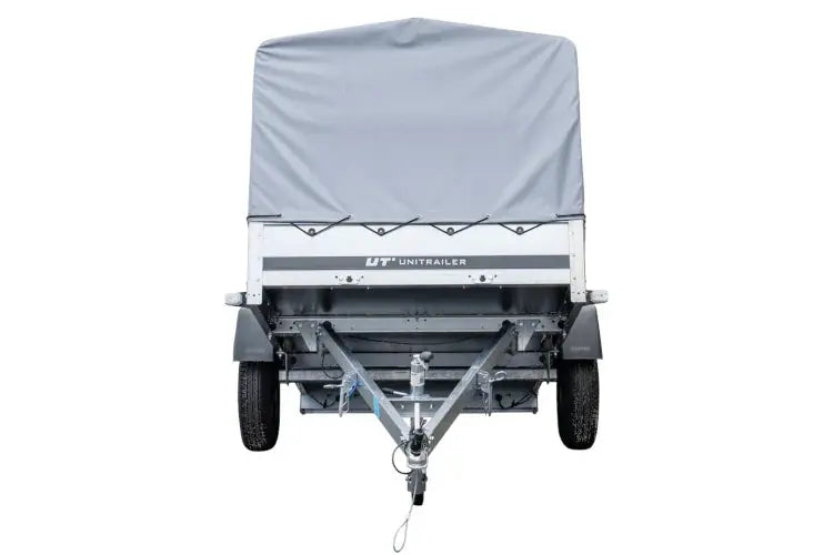 Robuster Kippanhänger für PKW, 750 kg, mit Stützrad, Hochplane und Spriegel
