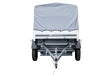 Robuster Kippanhänger für PKW, 750 kg, mit Stützrad, Hochplane und Spriegel