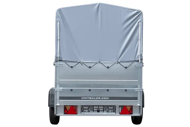 UNITRAILER Kippanhänger Garden Trailer 230: Robuster PKW-Anhänger mit Stützrad, Hochplane, hohen Bordwänden!