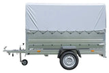 UNITRAILER Kippanhänger Garden Trailer 230: Robuster PKW-Anhänger mit Stützrad, Hochplane, hohen Bordwänden!