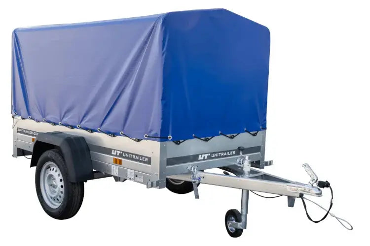 Premium Garden Trailer 200 KIPP Pkw-Anhänger: Robuste Hochplane, Stützrad, Kippfunktion, 750 kg