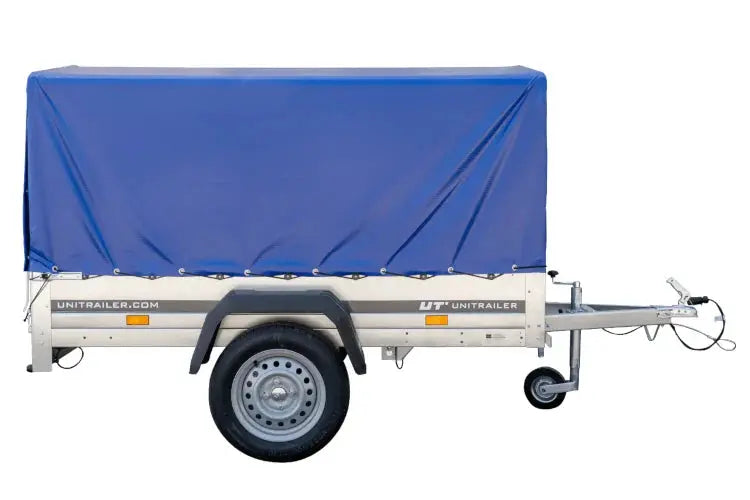 Premium Garden Trailer 200 KIPP Pkw-Anhänger: Robuste Hochplane, Stützrad, Kippfunktion, 750 kg