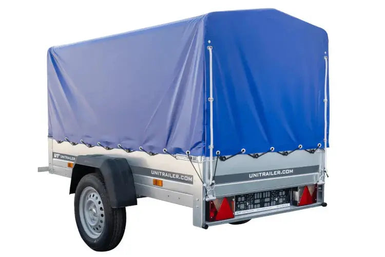 Premium Garden Trailer 200 KIPP Pkw-Anhänger: Robuste Hochplane, Stützrad, Kippfunktion, 750 kg