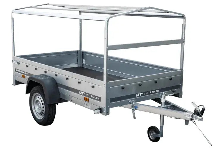 UNITRAILER Garden Trailer 230 KIPP: Robuster Autoanhänger mit Hochplane, Stützrad & Kippfunktion