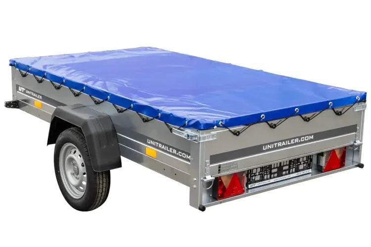 Kippbarer PKW-Anhänger Garden Trailer 230 KIPP mit Plane, Stützrad, Planenträger