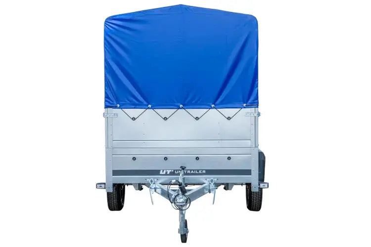 Vielseitiger PKW-Anhänger GARDEN TRAILER 264 KIPP mit Stützrad, Hochplane und Bordwänden