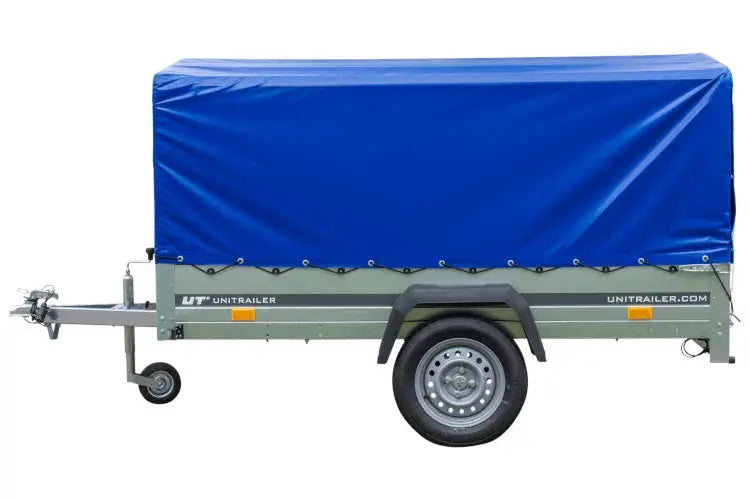 UNITRAILER GARDEN TRAILER 230 FD: Robuster PKW-Anhänger, Stützrad, 80 cm Hochplane
