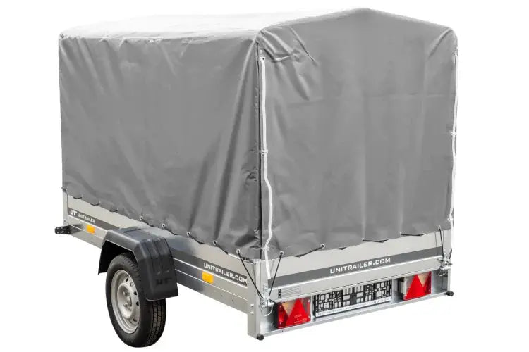 Vielseitiger UNITRAILER Garden Trailer 230 KIPP: Robuster PKW-Anhänger mit Hochplane