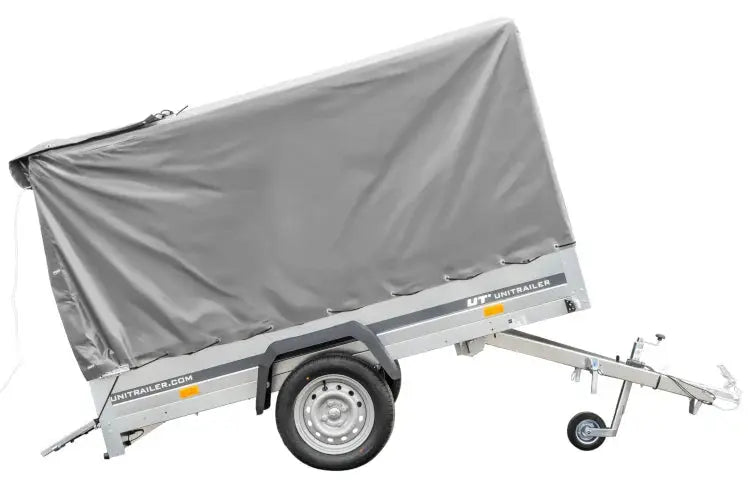 Vielseitiger UNITRAILER Garden Trailer 230 KIPP: Robuster PKW-Anhänger mit Hochplane