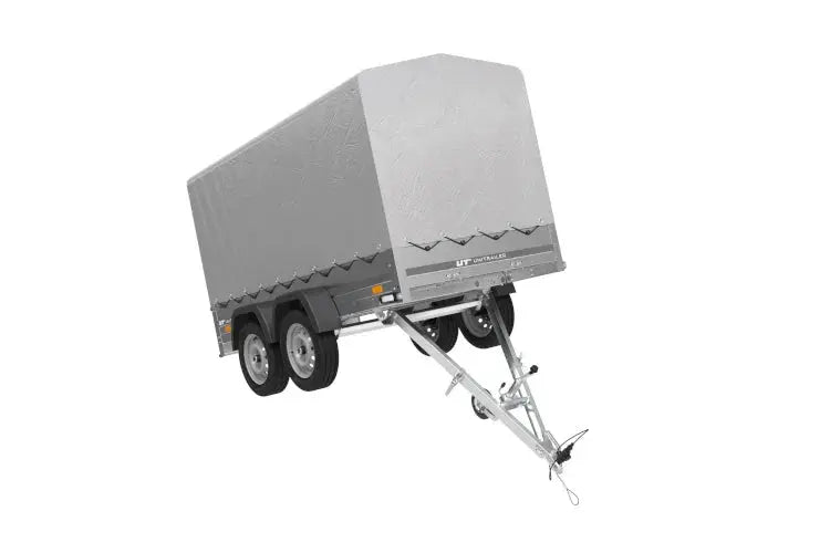 Robuster Kipp-Anhänger Garden Trailer 264/2, H-1100 Plane, Stützrad, Doppelachse