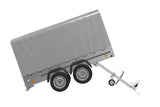 Robuster Kipp-Anhänger Garden Trailer 264/2, H-1100 Plane, Stützrad, Doppelachse