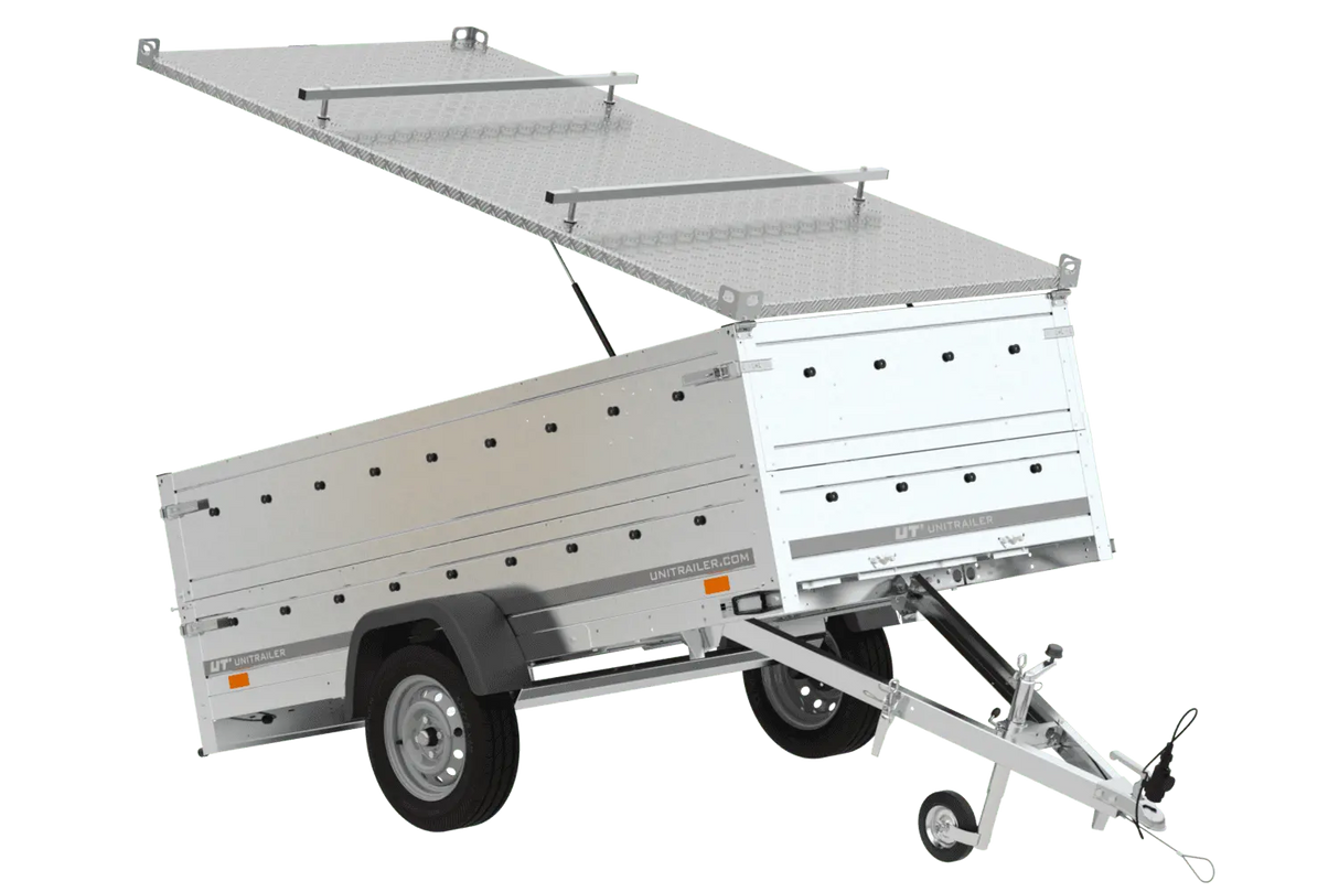 UNITRAILER GARDEN TRAILER 264 KIPP: PKW-Anhänger mit Bordwandaufsatz & Alu-Deckel