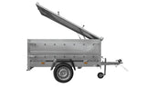 Leichter UNITRAILER GARDEN 201 Kippanhänger mit BIS-Seitenwänden und Alu-Abdeckung