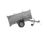 Leichter UNITRAILER GARDEN 201 Kippanhänger mit BIS-Seitenwänden und Alu-Abdeckung