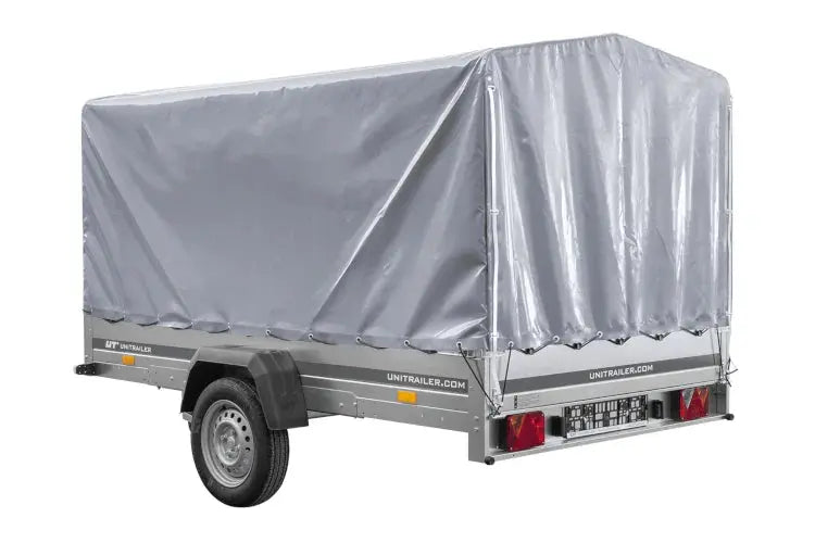 UNITRAILER GARDEN 265 Kippanhänger: Vielseitiger Einachsanhänger mit Hochplane, grau, 264x150 cm