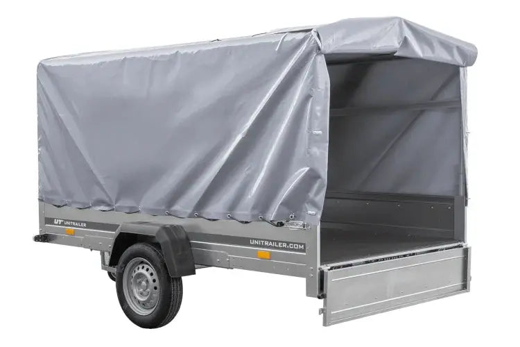 UNITRAILER GARDEN 265 Kippanhänger: Vielseitiger Einachsanhänger mit Hochplane, grau, 264x150 cm