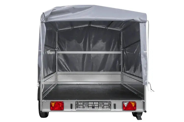 UNITRAILER GARDEN 265 Kippanhänger: Vielseitiger Einachsanhänger mit Hochplane, grau, 264x150 cm