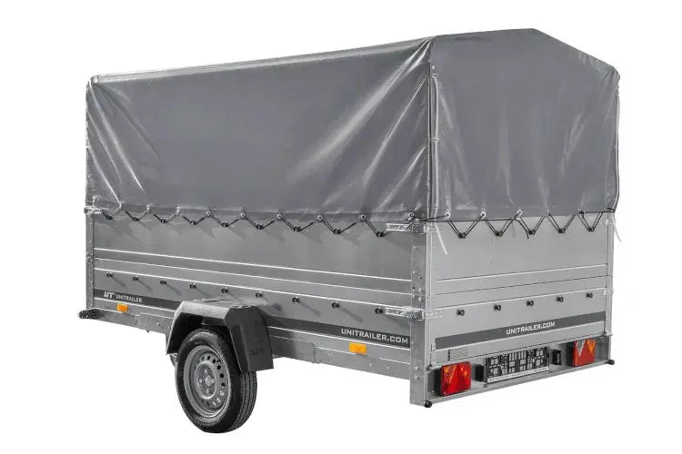Vielseitiger UNITRAILER GARDEN 265 KIPP Einachsanhänger: Plane, Bordwände, H-800 Rahmen