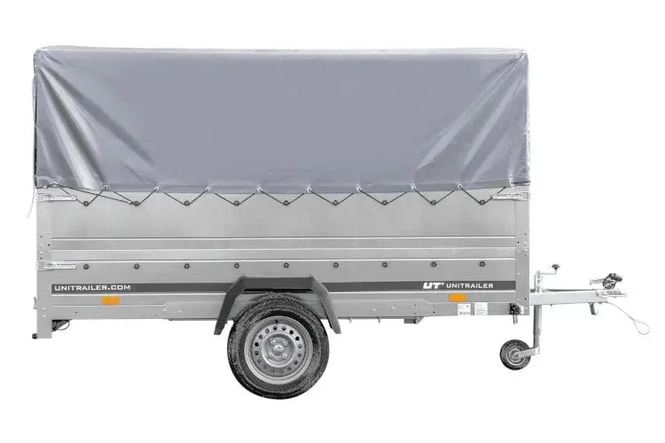 Vielseitiger UNITRAILER GARDEN 265 KIPP Einachsanhänger: Plane, Bordwände, H-800 Rahmen