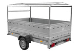Vielseitiger UNITRAILER GARDEN 265 KIPP Einachsanhänger: Plane, Bordwände, H-800 Rahmen