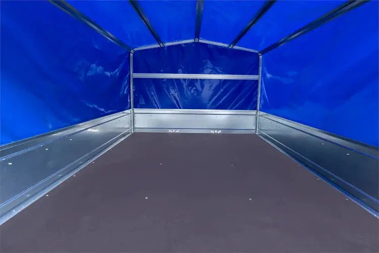 UNITRAILER GARDEN 265/2 KIPP Zweiachsanhänger 264x150 mit H-800 Rahmen & blauer Plane