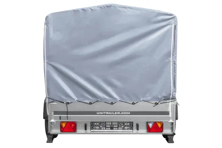 Robuster UNITRAILER GARDEN 265/2 Kipp-Zweiachsanhänger mit Hochplane und Rahmen