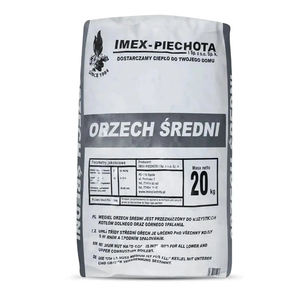 ANMAG Steinkohle 25 - 60 mm 20kg x 50 Sack 1000kg Palette SOMAREH