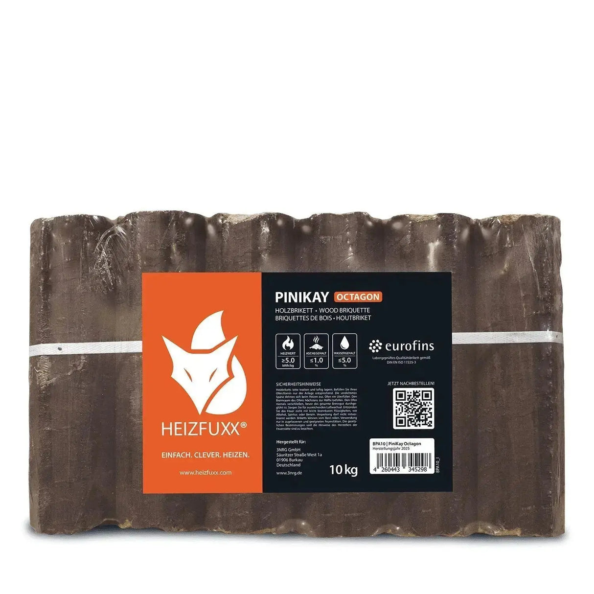 Heizfuxx PiniKay Octagon 10kg x 96 Gebinde 960kg Palette SOMAREH