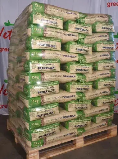 EPH Holzpellets in Papiersäcken – 975-kg-Palette (65 x 15 kg) SOMAREH