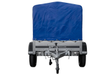 UNITRAILER Garden Trailer 150 KIPP: 150x106 cm mit Blauer Hochplane, Stützrad