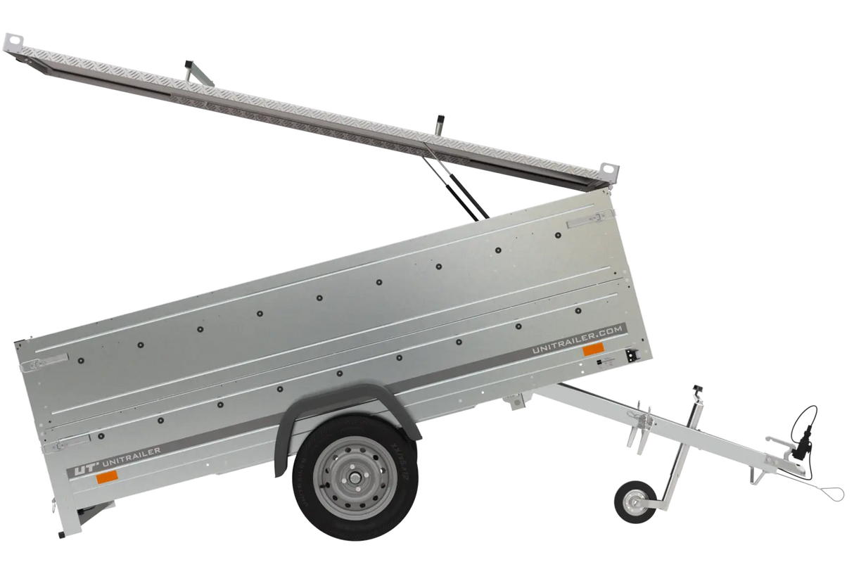 UNITRAILER GARDEN TRAILER 264 KIPP: PKW-Anhänger mit Bordwandaufsatz & Alu-Deckel