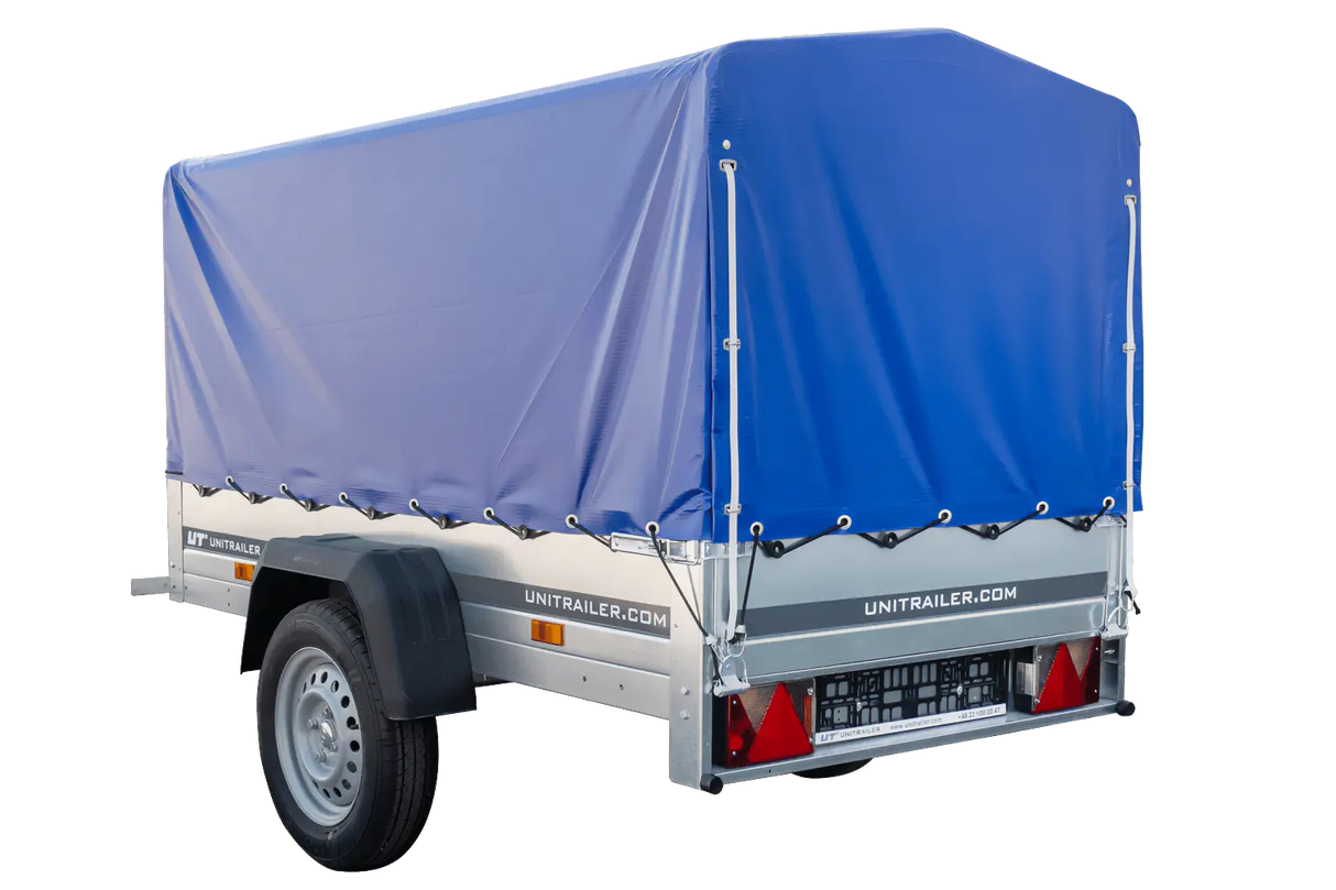 Premium Garden Trailer 200 KIPP Pkw-Anhänger: Robuste Hochplane, Stützrad, Kippfunktion, 750 kg