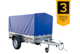 Premium Garden Trailer 200 KIPP Pkw-Anhänger: Robuste Hochplane, Stützrad, Kippfunktion, 750 kg
