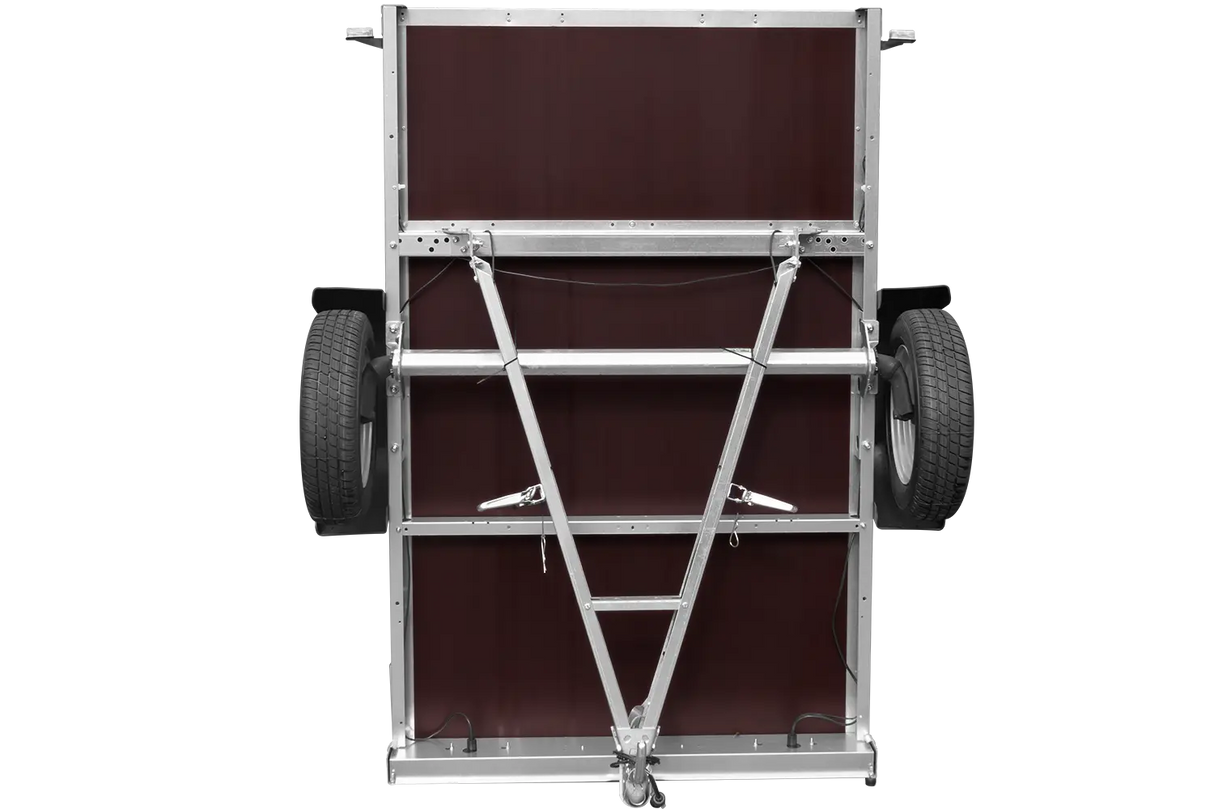 UNITRAILER Garden Trailer 201 KIPP PKW-Anhänger – 200x125 cm, 750 kg, Flachplane, Stützrad
