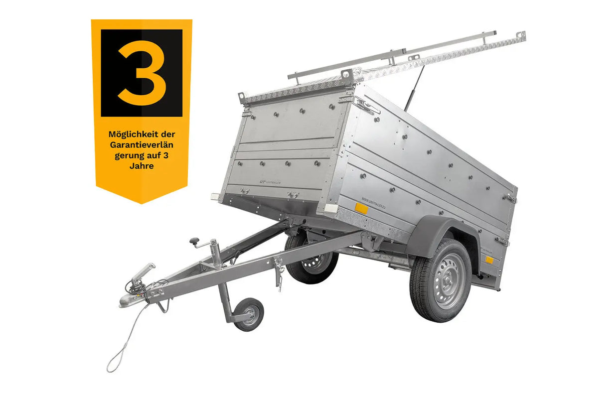 UNITRAILER Gartenanhänger 200 KIPP, 750 kg, mit Alu-Deckel, 200x106 cm