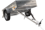 UNITRAILER Garden Trailer 201 KIPP PKW-Anhänger – 200x125 cm, 750 kg, Flachplane, Stützrad