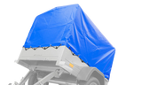 UNITRAILER Garden Trailer 150 KIPP: 150x106 cm mit Blauer Hochplane, Stützrad