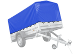 UNITRAILER GARDEN TRAILER 230 FD: Robuster PKW-Anhänger, Stützrad, 80 cm Hochplane