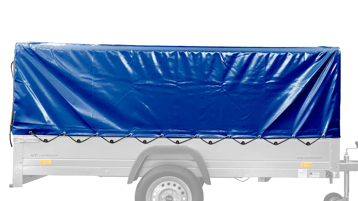 UNITRAILER Gartenanhänger 264/2 KIPP: Robuster Doppelachs-Anhänger mit Stützrad, Hochplane & Rahmen