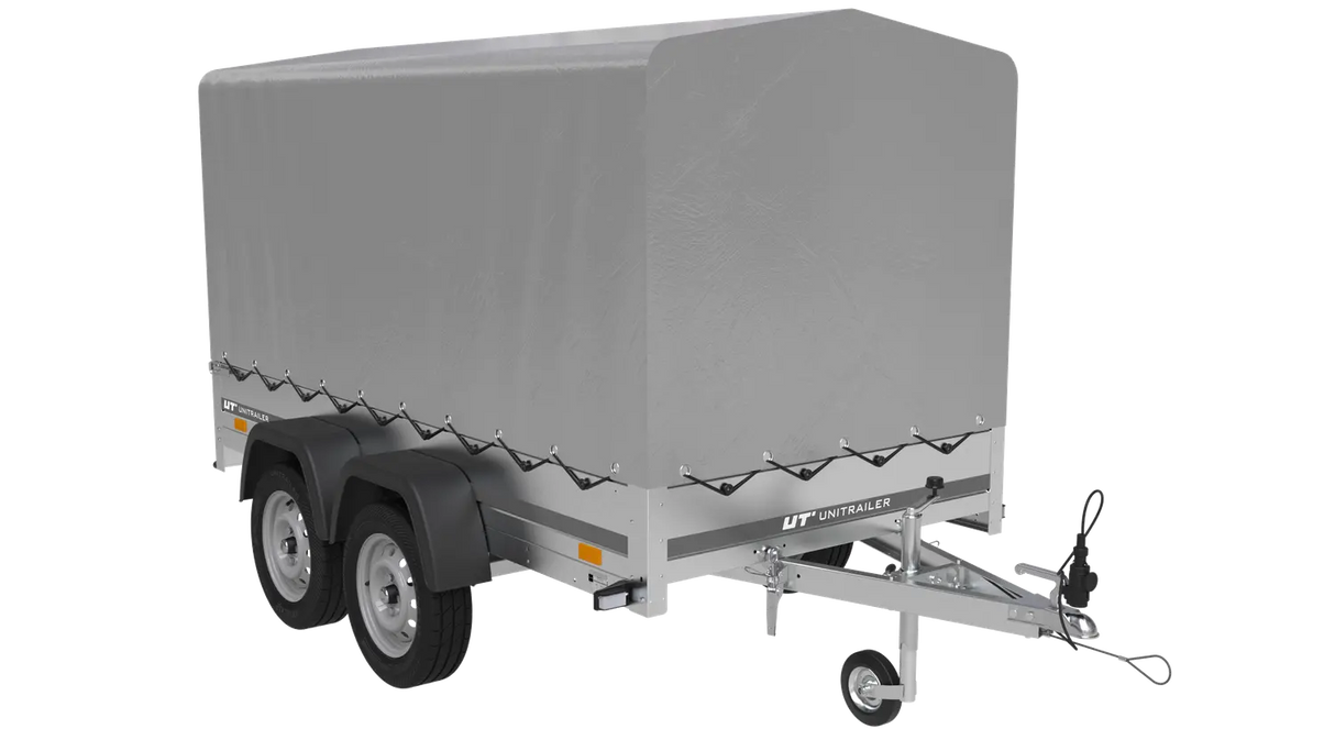 Robuster Kipp-Anhänger Garden Trailer 264/2, H-1100 Plane, Stützrad, Doppelachse