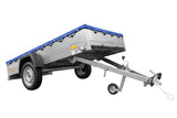 Robuster Einachs Kippanhänger Garden Trailer 264 mit Stützrad, Plane & Querstreben