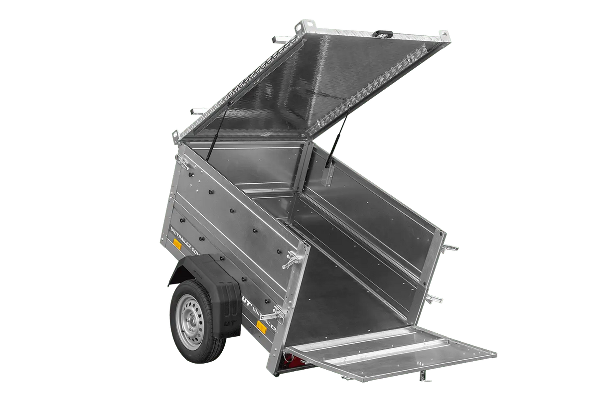 UNITRAILER GARDEN 150 KIPP Einachsanhänger mit BIS-Seitenwänden und Alu-Abdeckung
