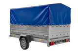UNITRAILER GARDEN 265 KIPP Einachsanhänger: 264x150cm, hohe Bordwände, Hochspriegel, blaue Plane