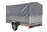 Vielseitiger UNITRAILER GARDEN 265 KIPP Einachsanhänger: Plane, Bordwände, H-800 Rahmen