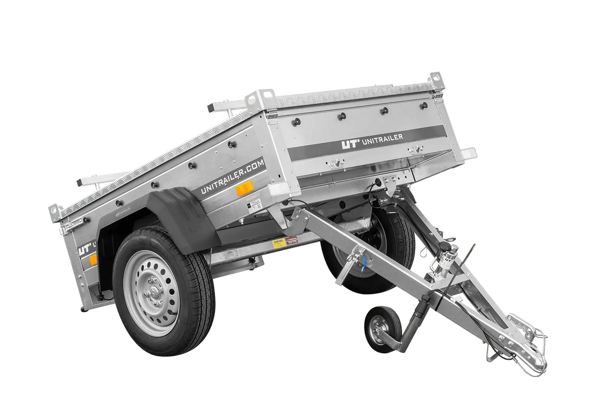 Robuster UNITRAILER Garden Trailer 150 KIPP: 750 kg Einachsanhänger mit Alu-Deckel