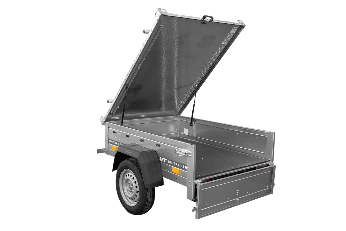 Robuster UNITRAILER Garden Trailer 150 KIPP: 750 kg Einachsanhänger mit Alu-Deckel