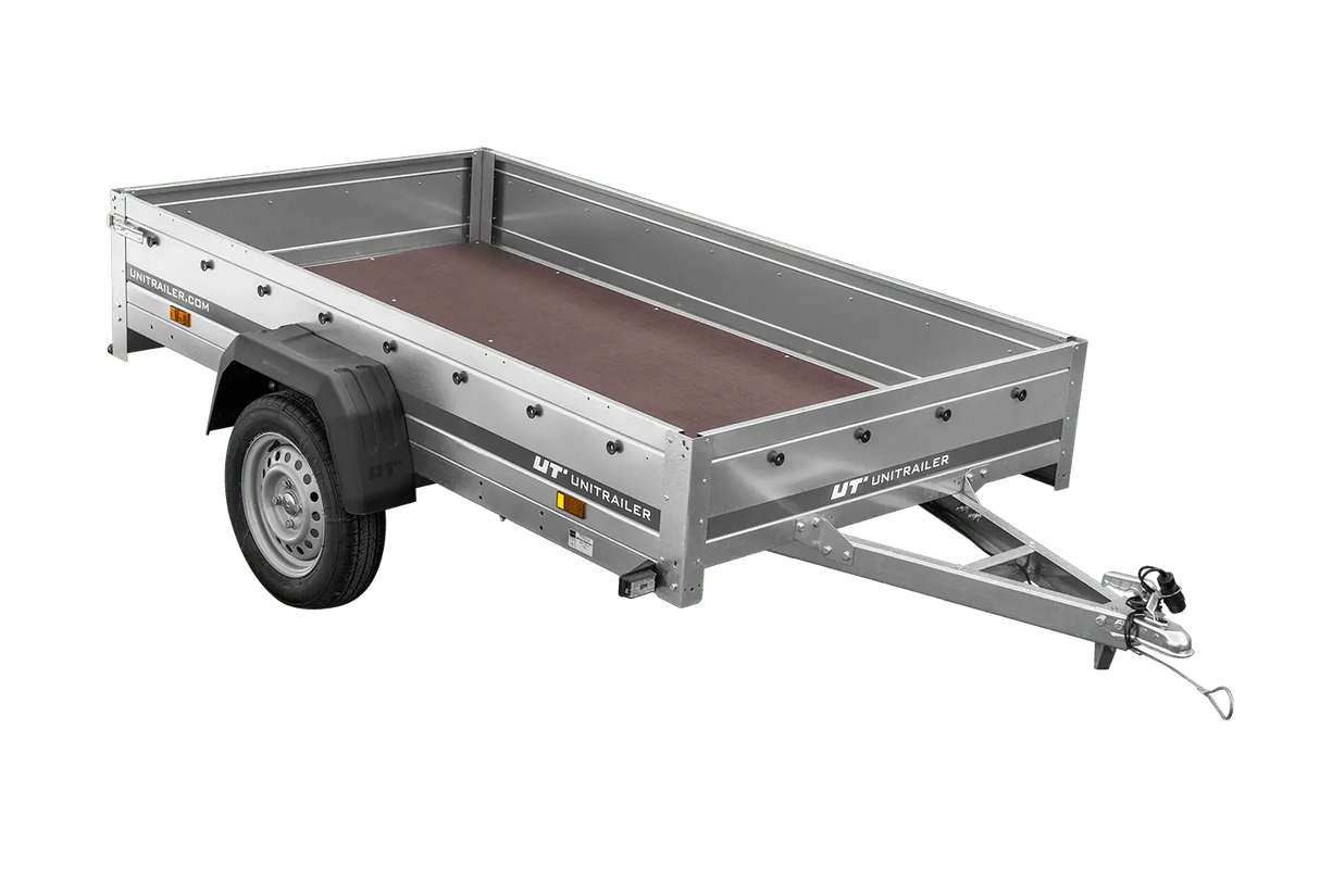UNITRAILER GARDEN TRAILER 230 FD: Robuster PKW-Anhänger, Stützrad, 80 cm Hochplane